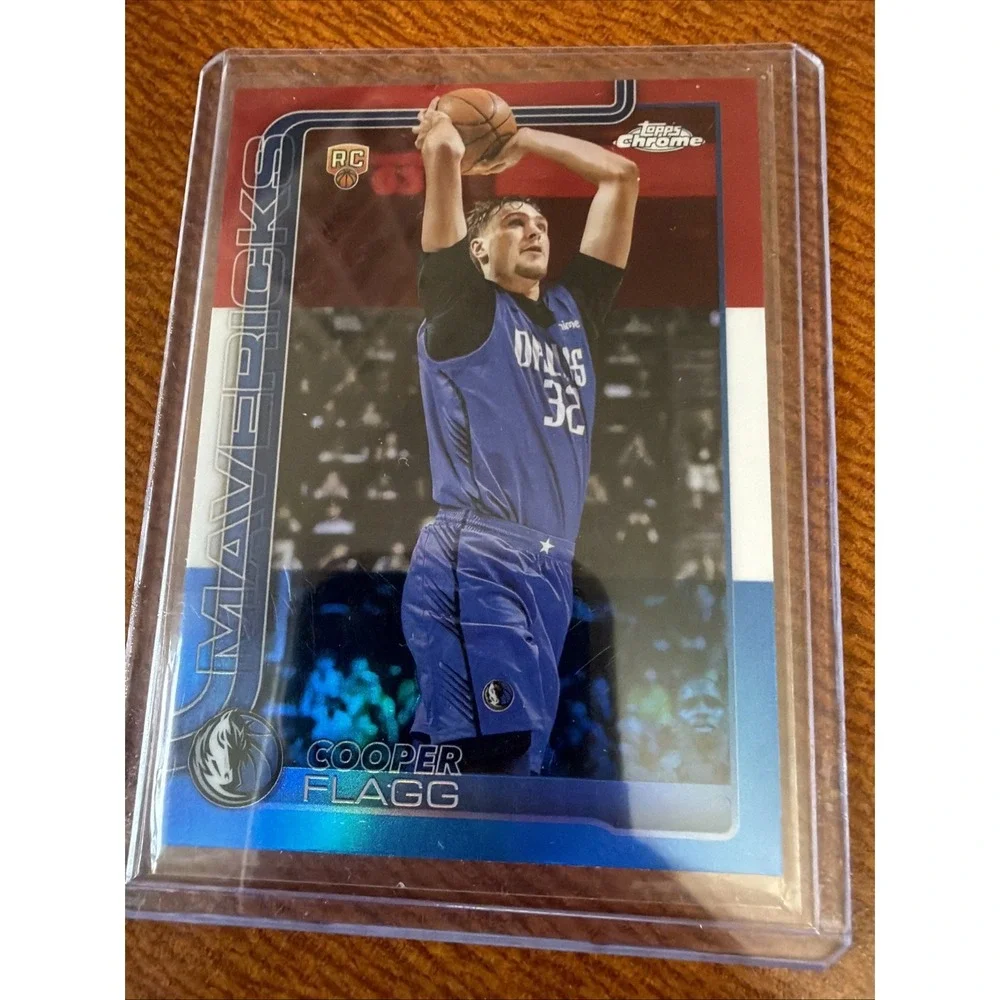 2025-26 Topps‎ Chrome Cooper Flagg #251 Red White Blue Refractor Rookie RC